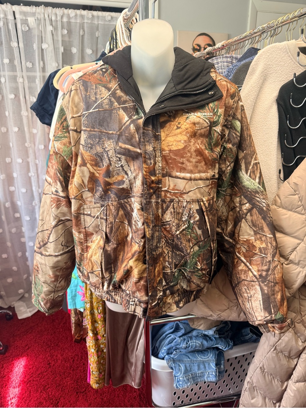 Field & Stream Camo Hooded Work Jacket
